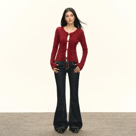 Ariseism 美式复古针织开衫毛衣女秋季新款上衣 商品图4