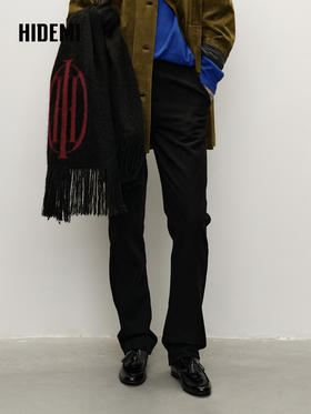 HIDEMI 进口绵羊毛加厚显瘦烟管神裤西装裤 黑色