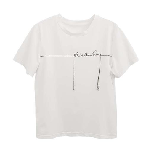 VIVIAN LIU薇薇安刘D2457311 夏季女装新款短袖前胸刺绣针织T恤 商品图0