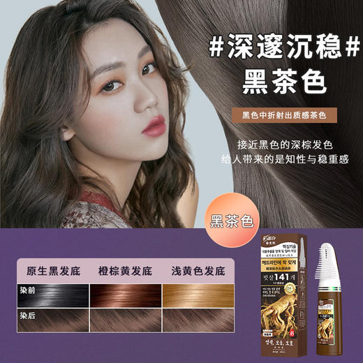 小红书推荐染发剂植物纯植物盖白发家用一梳彩染发膏不伤发发廊专用染膏 商品图2