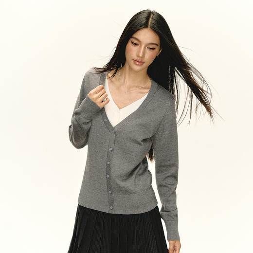 Ariseism 美式复古双色假两件毛衣女秋季新款上衣 商品图1