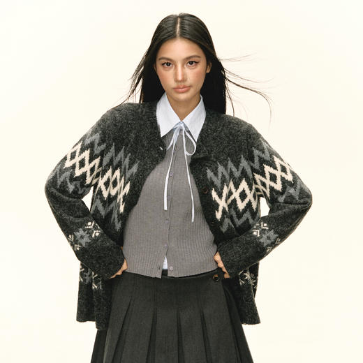 Ariseism 美式复古毛衣女秋季新款上衣 商品图0