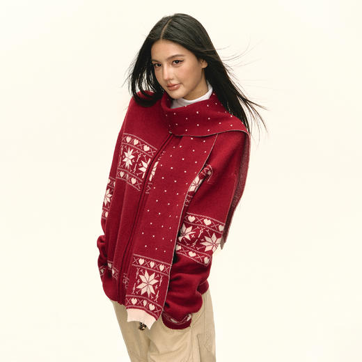 Ariseism 美式复古针织开衫毛衣女秋季新款上衣 商品图2