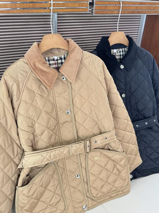 巴家25新品女士马术骑士刺绣绗缝薄款棉服 商品图9