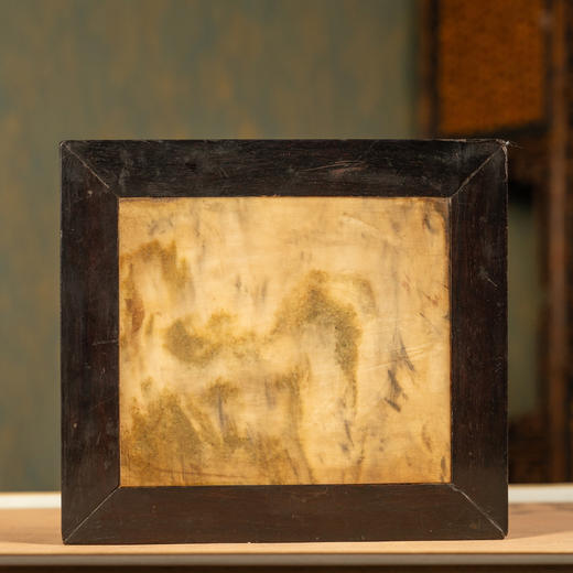 清	紫檀嵌云石束腰马蹄腿带托泥方形器座 商品图3