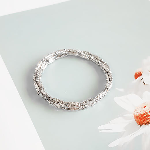 【天然正品】AU750白金设计师款个性时尚磁吸手镯项链两用款链长：70CM（长度可调节）女士300925NJS39现售价：9880 商品图3