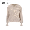 EITIE爱特爱V 领套头长袖撞色花朵提花图案羊毛针织衫8401109 商品缩略图8