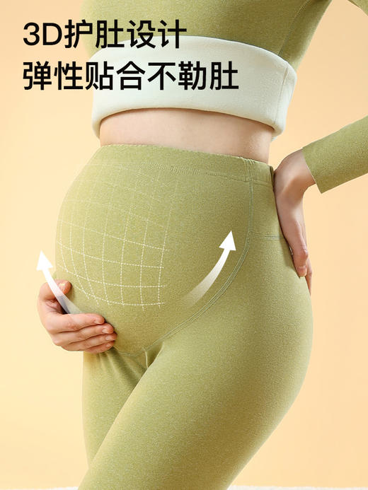 【孕妇秋裤德绒保暖裤】秋冬季舒适月子裤 修身高腰不勒肚托腹打底裤  商品图4