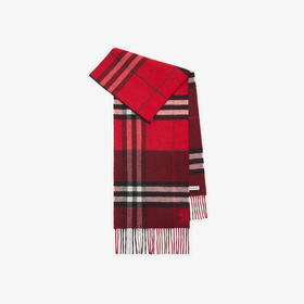 BURBERRY 巴宝莉 中性马术骑士徽标对比色格纹羊绒围巾 格子 8115314 C3383