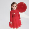 笛莎Deesha 童装女童连衣裙2025冬新款精致小香风长袖连衣裙 商品缩略图0