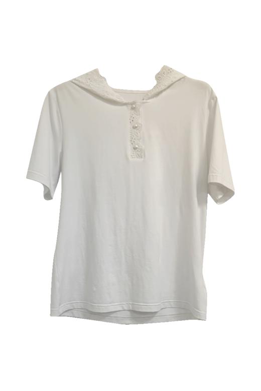 VIVIAN LIU薇薇安刘 D2457312夏女装新款针织短袖帽衫 商品图5