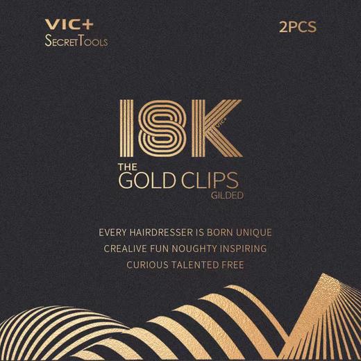 VIC+维克美发黄金夹子/一盒2个/剪发发型师专用高档理发店鸭嘴夹烫染分区定位夹 商品图2