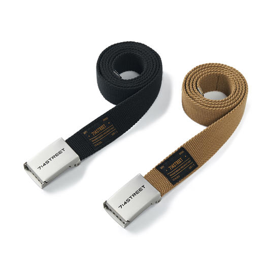 714street美式复古定制logo金属头工装帆布腰带 商品图2