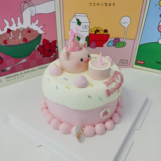小猪可爱小动物卡通蛋糕-低糖处理无添加 商品图1