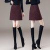 YM 8567-48气质简约波点毛呢半身裙时髦洋气a字短裙 商品缩略图3