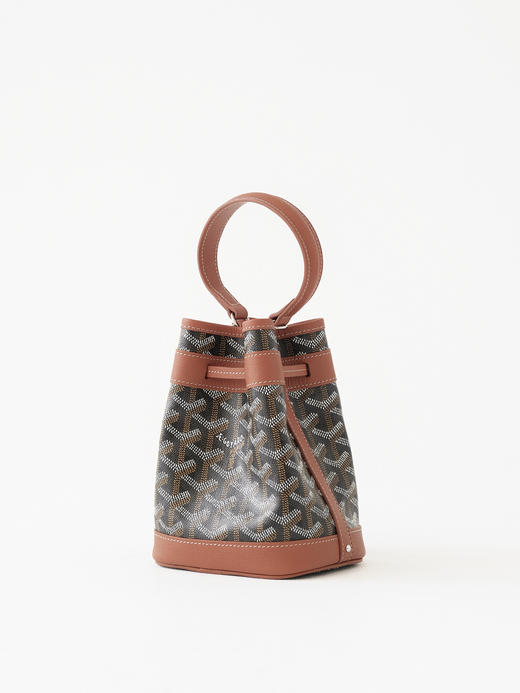 戈雅Petit Flot 标志性印花抽绳开合Goyardine 帆布水桶包单肩手提包(JF*MM) 商品图7