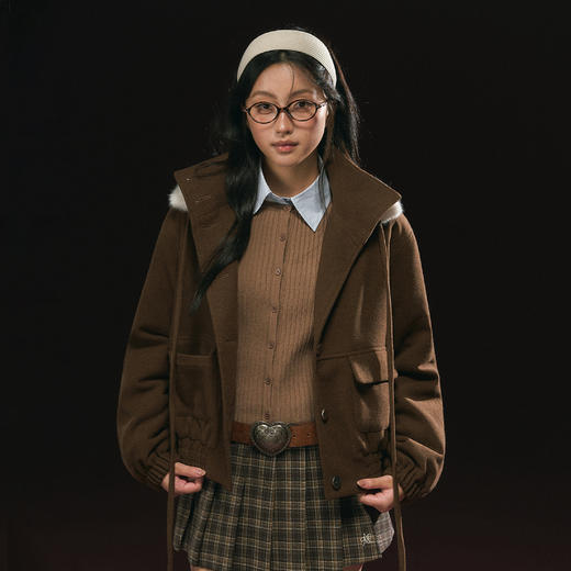 Ariseism 美式复古棉服外套女秋季新款上衣 商品图0