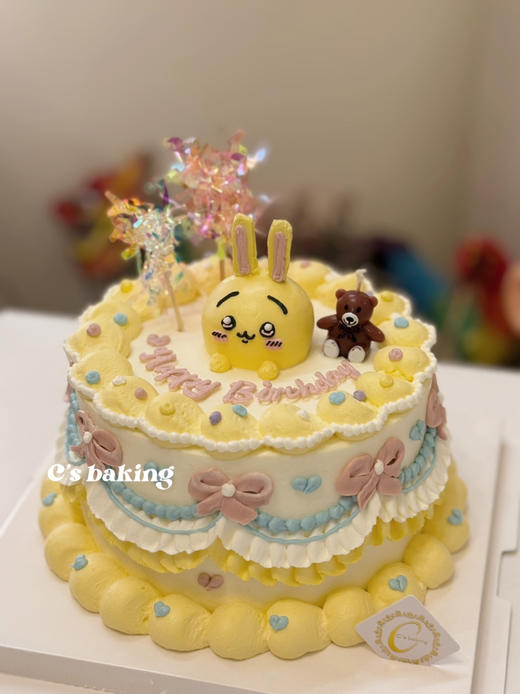 #复古风 #chiikawa #乌萨奇 #儿童蛋糕 #女孩蛋糕 忌廉蛋糕（默认自提，收费配送请联系客服） 商品图1