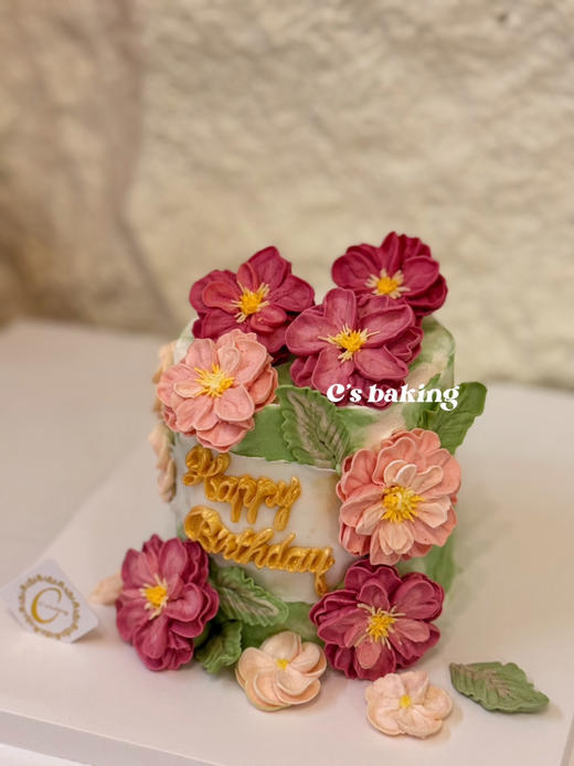 （标准4寸）浪漫复古花花 #唯美 #韩式裱花 忌廉蛋糕（默认自提，收费配送请联系客服） 商品图1