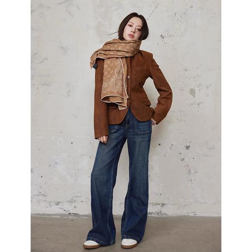 D家同款轻奢复古设计感四面弹微喇牛仔裤 商品图2