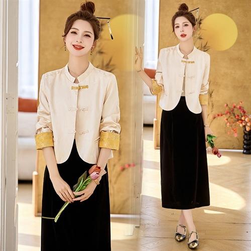 新款时尚气质新中式套裙两件套MY2561 商品图4