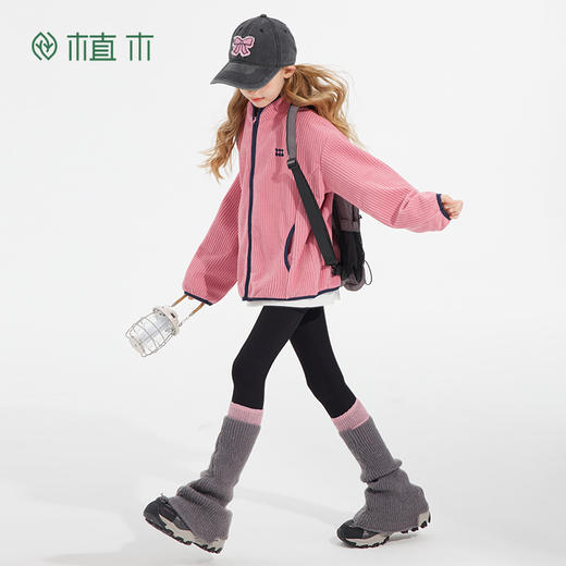 【小方糖·绒绒壳外套】植木童装2025秋季新款男女童户外保暖摇粒绒外套 商品图3