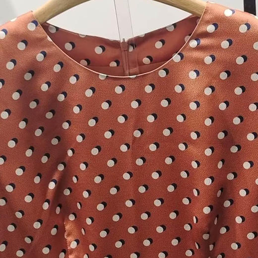 VIVIAN LIU薇薇安刘A2534101 夏季女装法式圆点收腰短袖连衣裙 商品图1