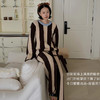 贴身暖宝宝～条纹小熊猫绵绵云朵加绒加厚慵懒家居服 半边绒睡衣套装 商品缩略图3