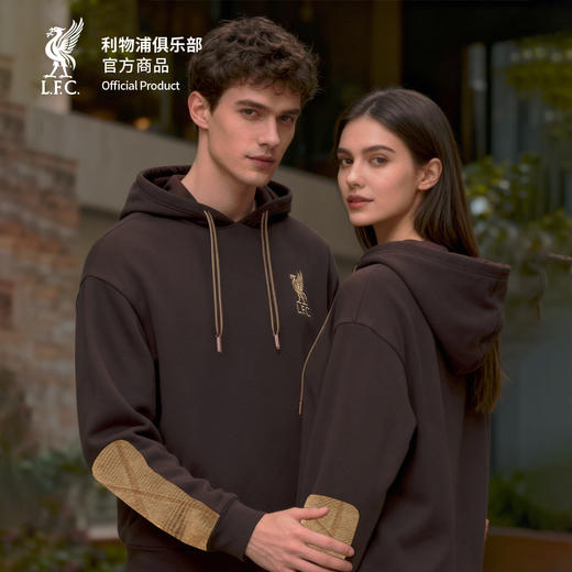 【官方正版】利物浦俱乐部 | 秋冬款棕色帽衫休闲运动连帽卫衣 商品图0