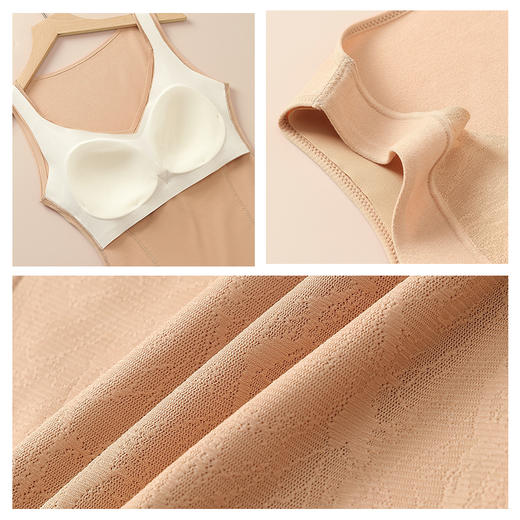 蚕丝羊毛V领女背心（固定罩杯） 商品图3