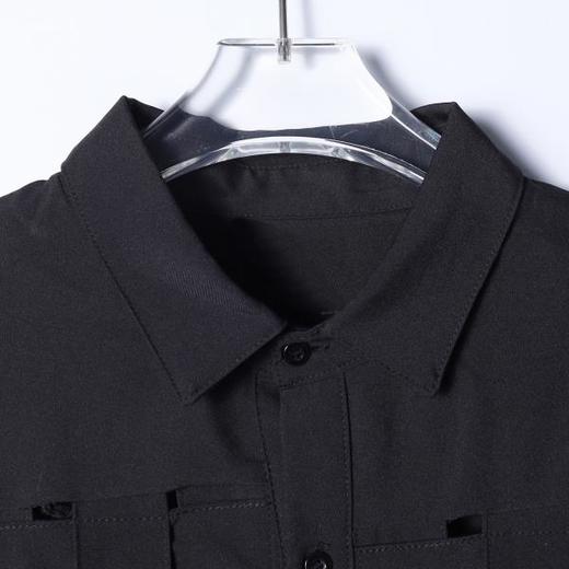 30041SDSA男士秋冬新款痞帅男装美式小众编织拼接翻领长袖衬衫时尚百搭 商品图1