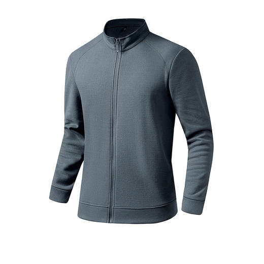 【男士秋冬季立领外套 】 纯色长袖开衫半高领拉链卫衣时尚保暖舒适 商品图7