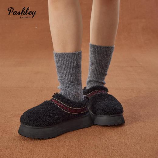 【梅花出品】帕奢利/LAMY民族风美利奴羊毛TAZZ泰迪雪地靴HZ0028P 商品图2