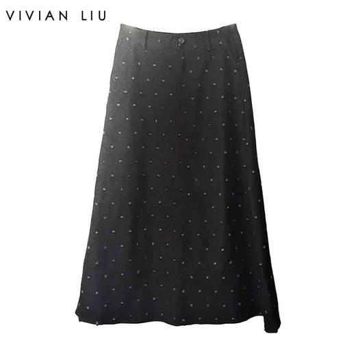 VIVIAN LIU薇薇安刘V2544003秋季女装新款剪花小A摆半裙 商品图0