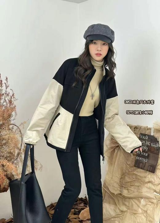 33GAC230853#A/B拼色风衣外套 商品图3