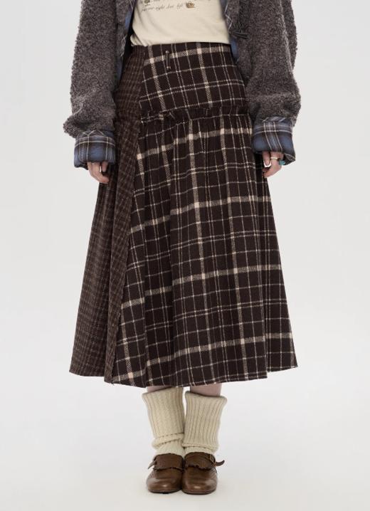 local tag/lt25awk28/棕色系双面长裙 商品图0