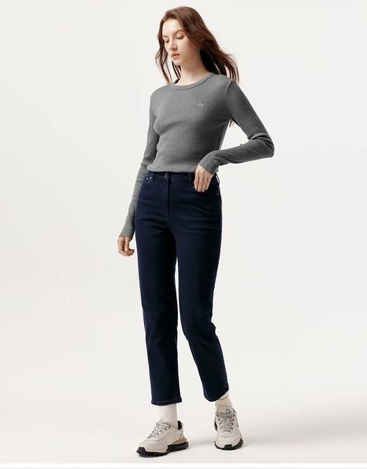 法国🐊女装25纯色圆领修身正肩T恤打底衫 商品图4