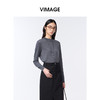 VIMAGE纬漫纪半高圆领高级灰2025秋冬新款针织衫V2401111 商品缩略图2