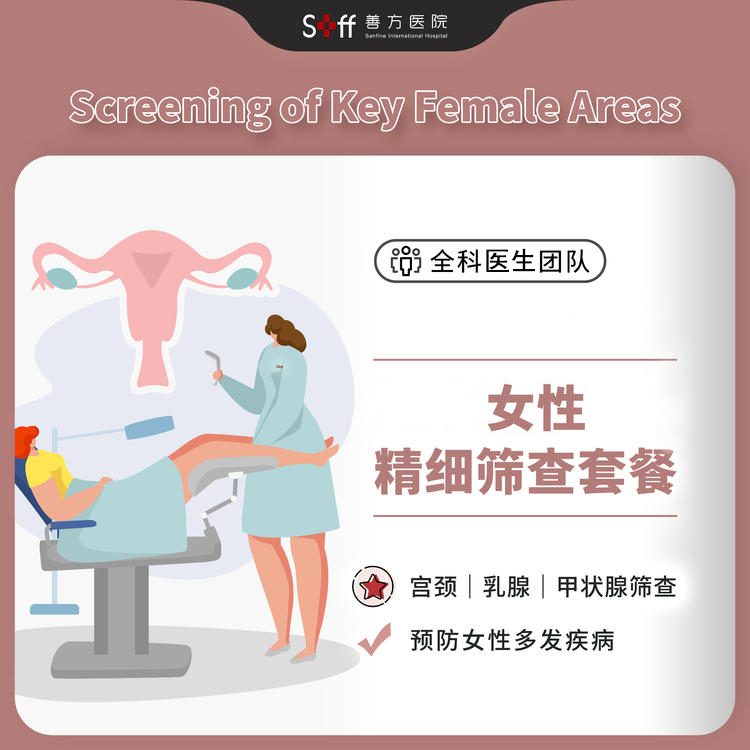 【甲状腺/乳腺/宫颈癌】女性精细筛查套餐