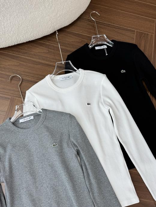 法国🐊女装25纯色圆领修身正肩T恤打底衫 商品图11