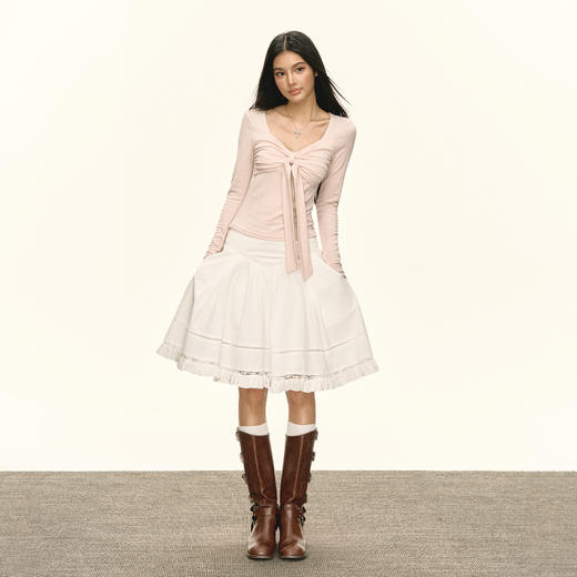 Ariseism 美式复古长袖T恤女秋季新款修身上衣 商品图4