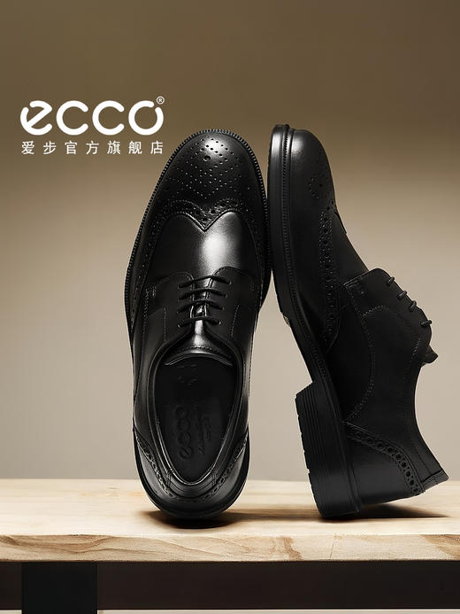 【9.5折】5楼ECCO爱步男布洛克真皮男正装德比鞋里斯622164吊牌价1999活动价1899 商品图1