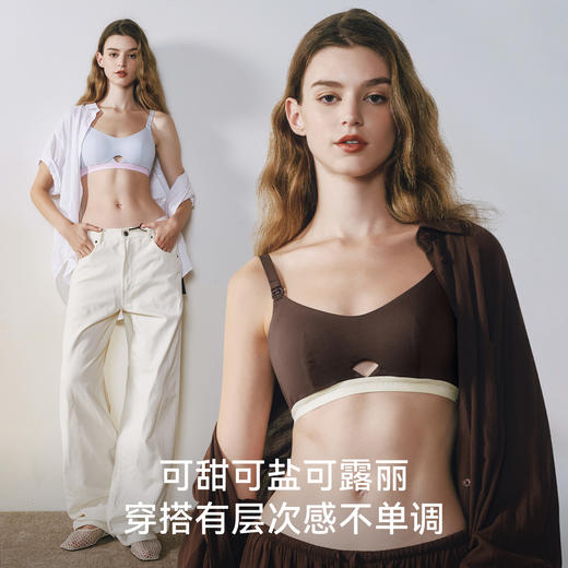 【内衣内裤专场】嫚熙有机棉可露丽哺乳内衣聚拢防下垂文胸喂奶专用 商品图3