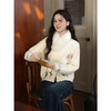 鹿向南「里约花海」米白色开衫针织毛衣女秋刺绣立体花朵长袖上衣 商品缩略图4