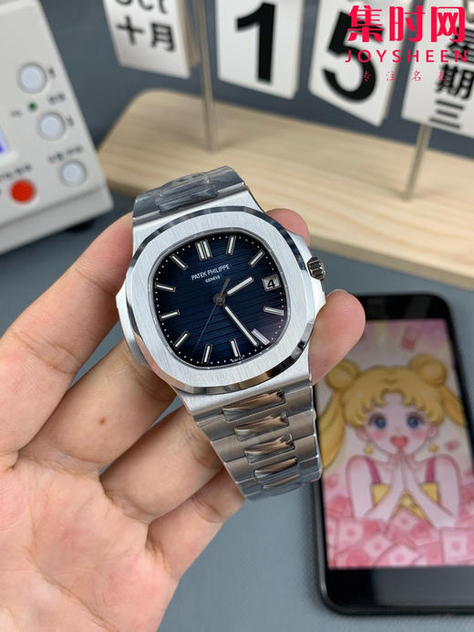 DDF配重版 百达翡丽 鹦鹉螺5811系列 深邃蓝 SW盘面 无法拒绝的5811渐变蓝一眼难忘 配重147克 丹东330一体机 男士腕表 表径41mm 商品图2