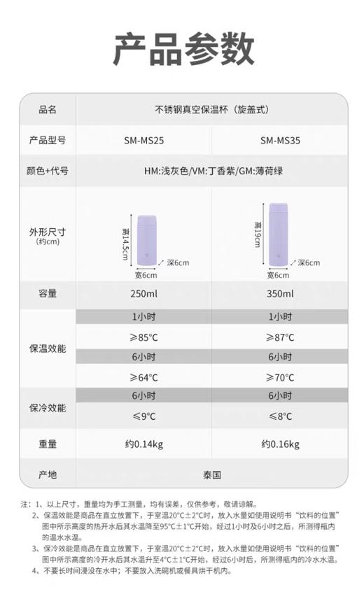 【6F】象印迷你可爱保温杯SM25/35 商品图8