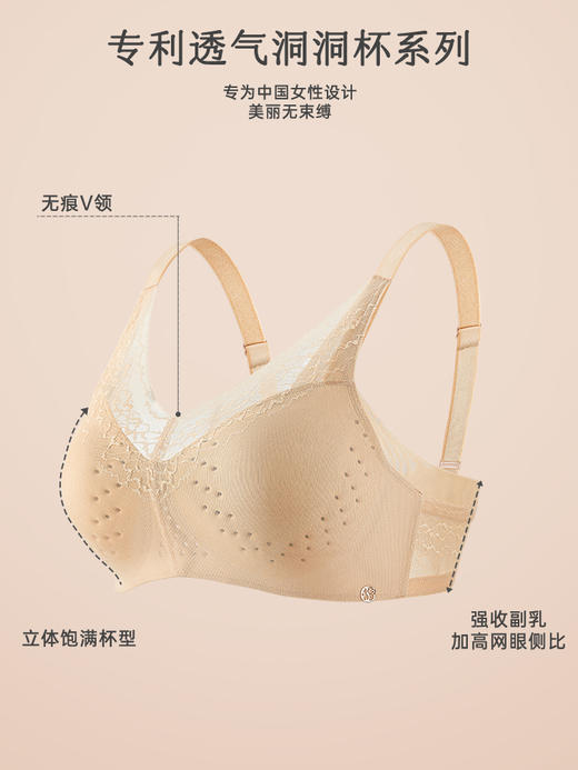 【爱慕】【新品丨蔓兮洞洞杯】蔓兮洞洞杯术后文胸，透气舒爽，胸部立体有型、无挤压穿戴一整天都轻松自如 商品图2