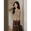 鹿向南「星辰絮语」慵懒风设计感咖色长袖毛衣女初秋宽松显瘦上衣 商品缩略图3