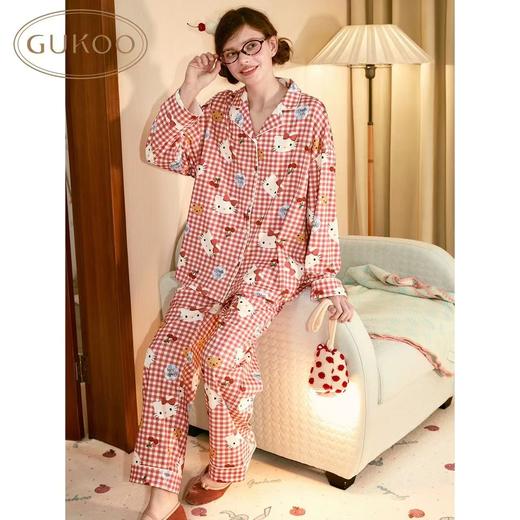 纯元！Z品单！果K 联名款纯棉格子睡衣套装 居家服！ 商品图4