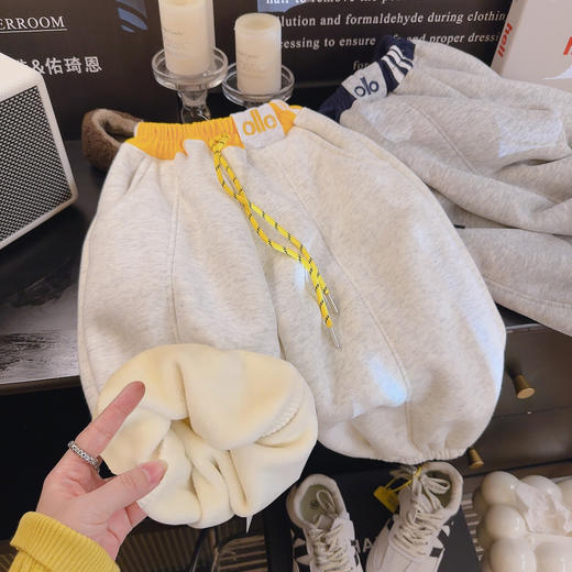 2025秋季亲子款休闲裤儿童卫裤新款加绒时尚洋气运动裤 商品图6